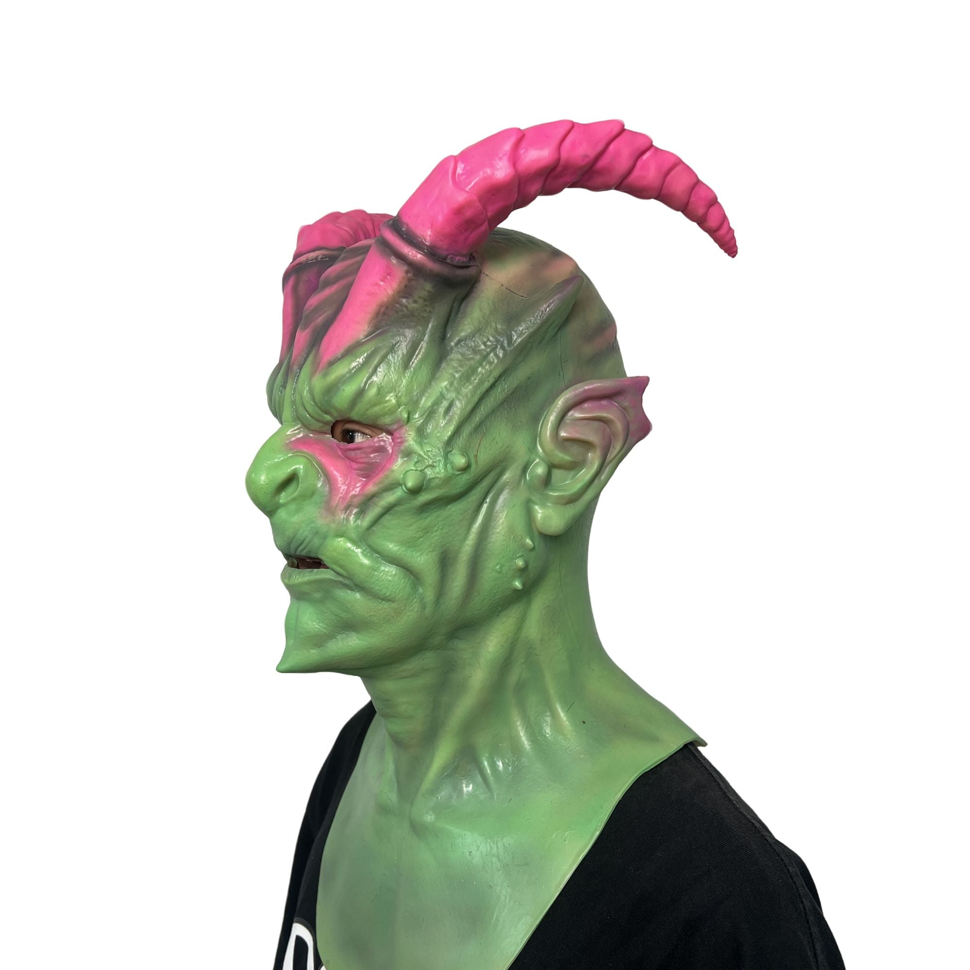 Máscara de demonio alienígena de cabeza completa - Máscara colorida de criatura fantástica para Halloween, cosplay y contenido viral