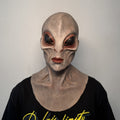 Ultra Realistic Gray Alien Silicone Mask – Full Head UFO Extraterrestrial Mask for Film, Cosplay & Disguise