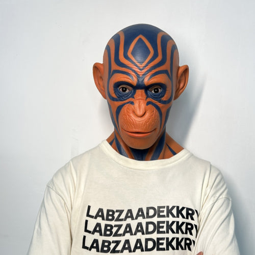 Tribal Monkey Mask Full Head – Artistic Animal Cosplay Mask for Halloween & Costume