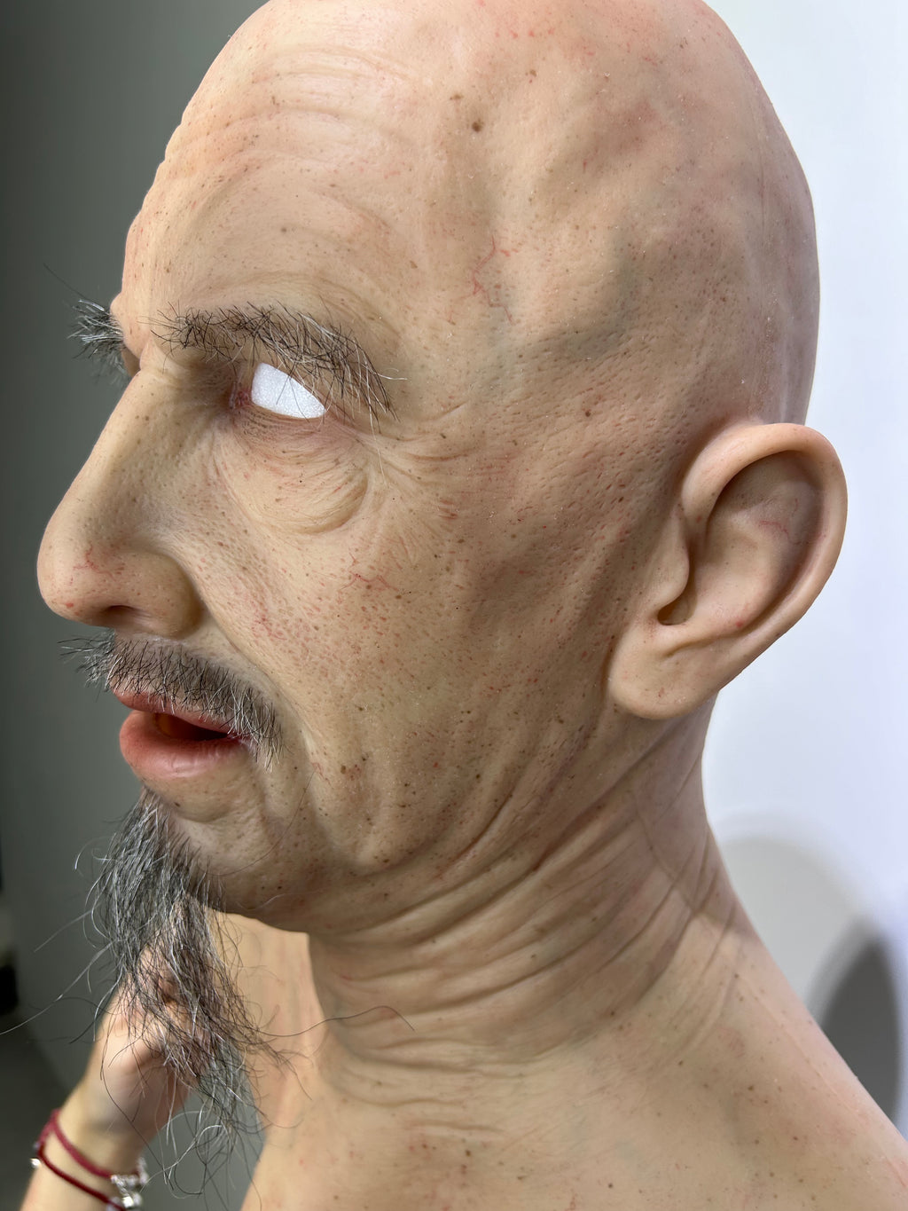 Ultra Realistic Old Man Silicone Mask – Aging Transformation Face Mask for Prank, Film & Social Experiment