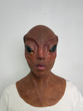 Realistic Alien Silicone Mask Full Head – Minimalist Extraterrestrial Mask for Disguise, Film & Cosplay