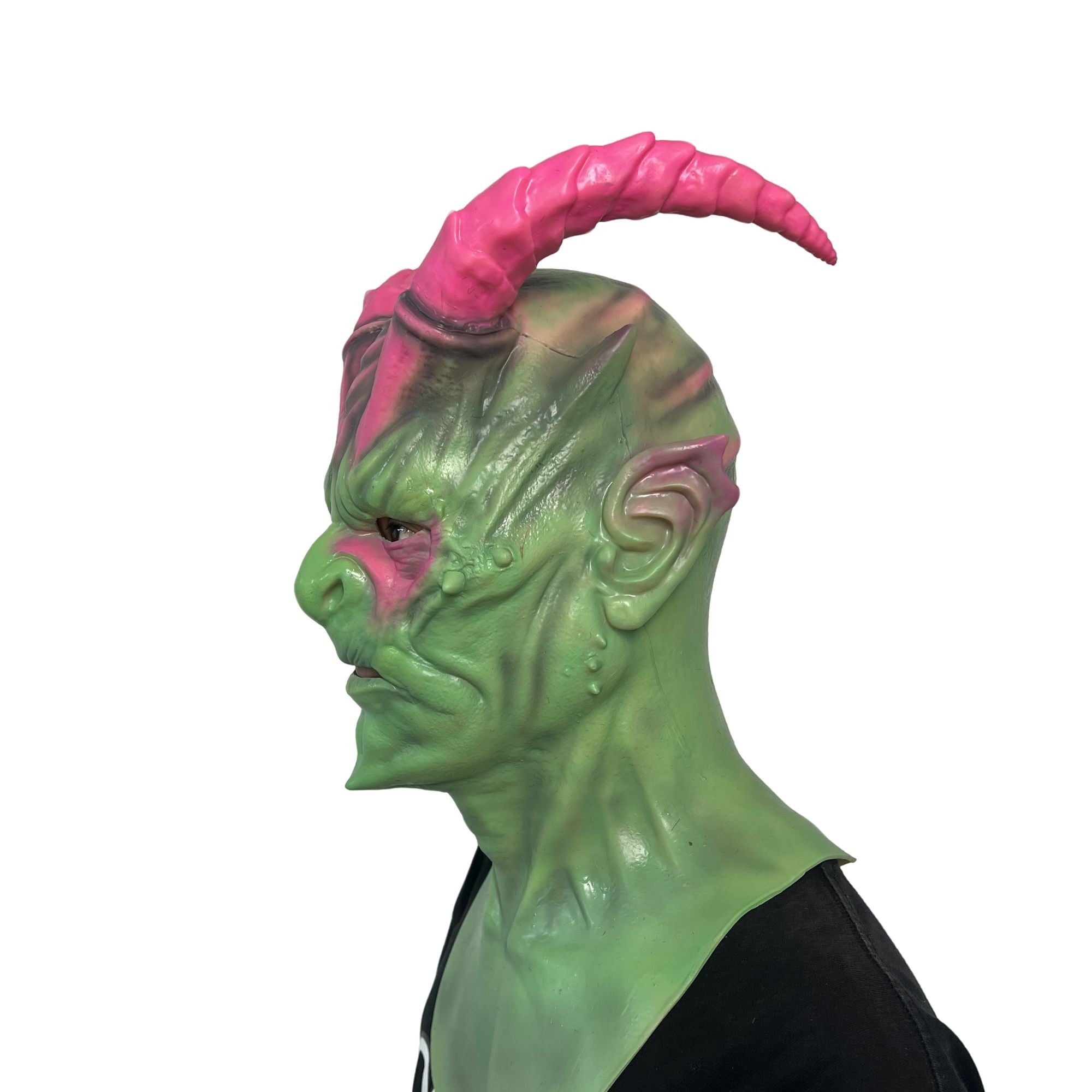 Máscara de demonio alienígena de cabeza completa - Máscara colorida de criatura fantástica para Halloween, cosplay y contenido viral